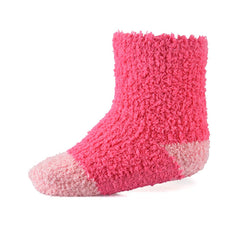 Infant Baby Boys Girls Slipper Fluffy Socks With Gripper Pack of 2 Newborn Socks