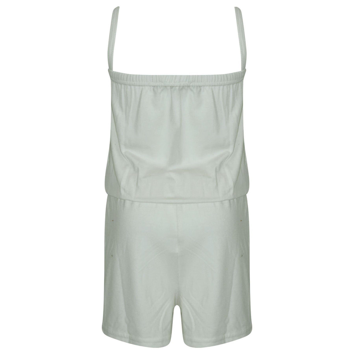 Girls Jumpsuit Kids Plain Color Trendy Playsuit All In One Jumpsuits 5-13 Years