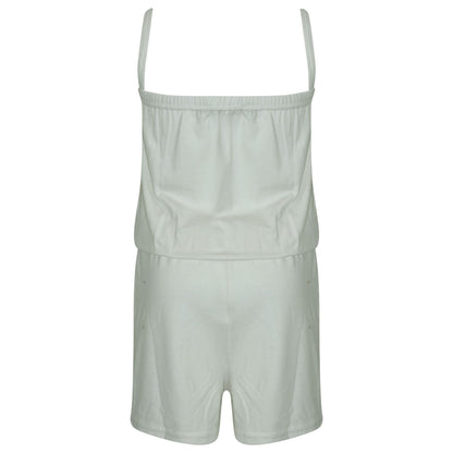Girls Jumpsuit Kids Plain Color Trendy Playsuit All In One Jumpsuits 5-13 Years