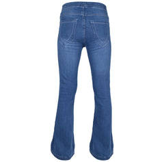 Kids Girls Denim Jeans Comfort Stretchy Flared Bell Bottom Ripped Fashion Pants
