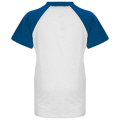 Kids Raglan Style T Shirt Contrast Colour Short Sleeve Top Girls Boys Age 5-13 Y