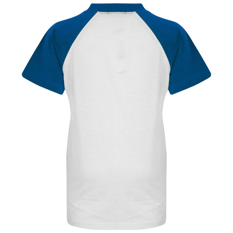 Kids Raglan Style T Shirt Contrast Colour Short Sleeve Top Girls Boys Age 5-13 Y