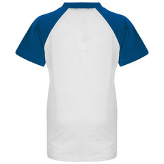Kids Raglan Style T Shirt Contrast Colour Short Sleeve Top Girls Boys Age 5-13 Y