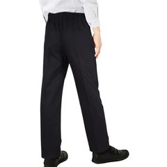 Kids Boys Pants Plain School Uniform Pull Up Regular Fit Lightweight Trouser - A2Z 4 Kids