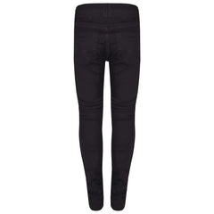 Kids Girls Stretchy Jeans Designer Ripped Drape Panel Denim Pant Trouser 5-13 Yr