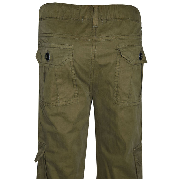 A2Z 4 Kids Boys Trouser Designer Youth BDU Ranger 6-Pocket Olive Combat Cargo Trousers Fashion Causal Jogging Pants New Age 5 6 7 8 9 10 11 12 13 Years