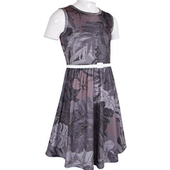 Kids Girls Skater Dress Sleeveless Camo Leaf Print Party Fashion Summer Dresses