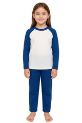 A2Z 4 Kids Girls Boys PJs Plain Color Stylish Color Contrast Pyjamas Sleepwear