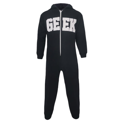 Kids Girls Boy Unisex Geek Print Fleece A2Z Onesie One Piece All In One Jumpsuit