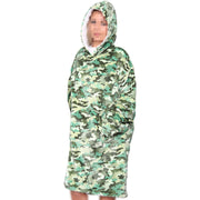 A2Z Unisex Mens Ladies Oversized Kangaroo Pocket Hooded Animal Wearable Blanket