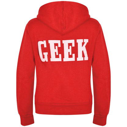 Kids Boys Girls Unisex Jackets Geek Print Fleece Zipper Hooded Hoodie Top Jacket