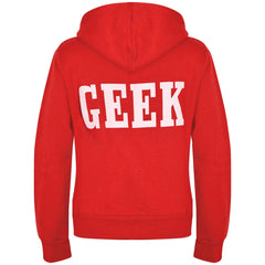 Kids Boys Girls Unisex Jackets Geek Print Fleece Zipper Hooded Hoodie Top Jacket