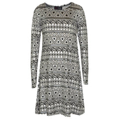 Girls Skater Dress Kids Aztec Print Summer Party Swing Midi Dresses 7-13 Years
