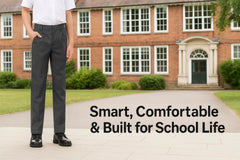 Kids Boys Teens 2 Pack School Uniform Pant Teflon Coated Reinforced Knee Pants