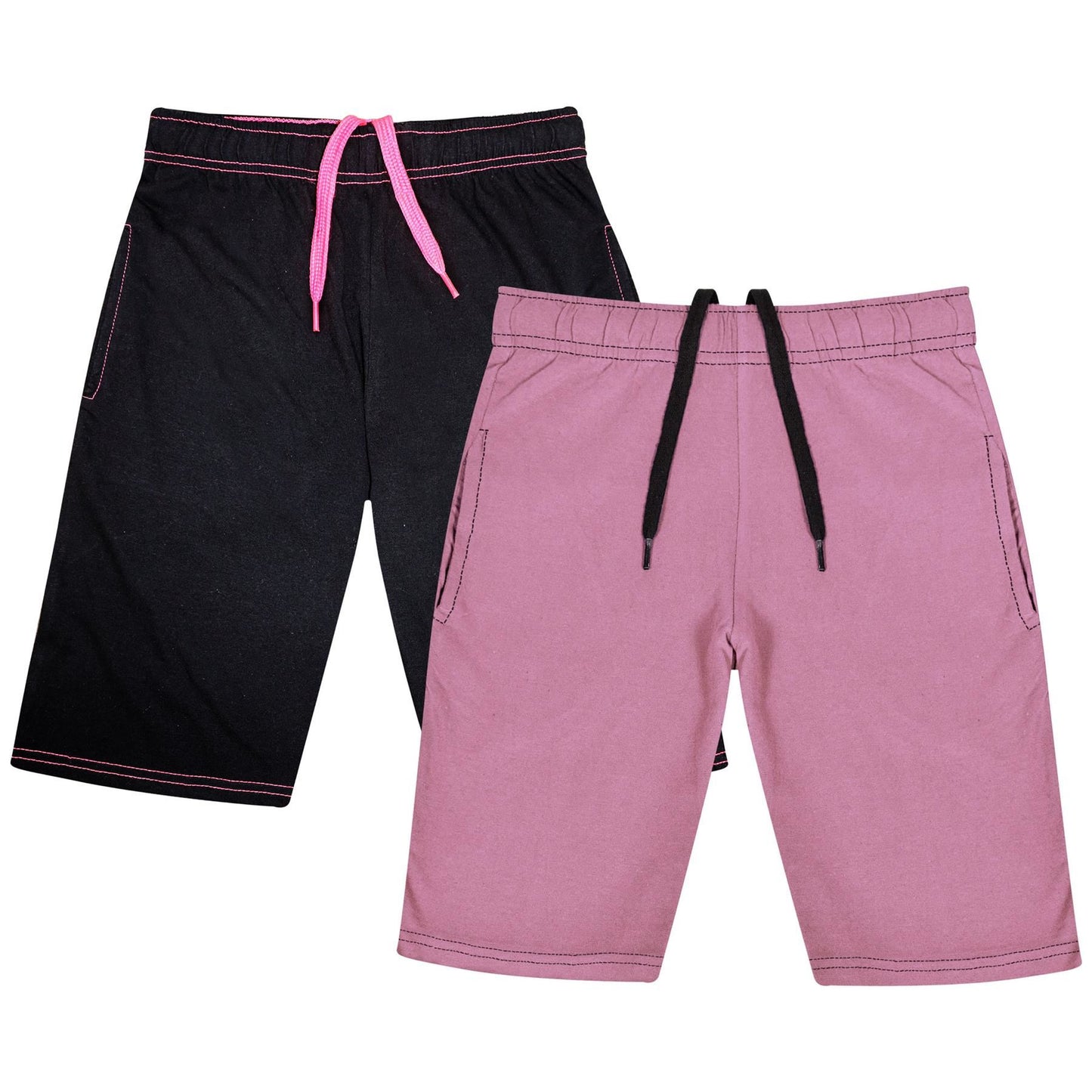Kids Girls 100% Cotton Shorts Casual Chino Shorts Knee Length Summer Lightweight