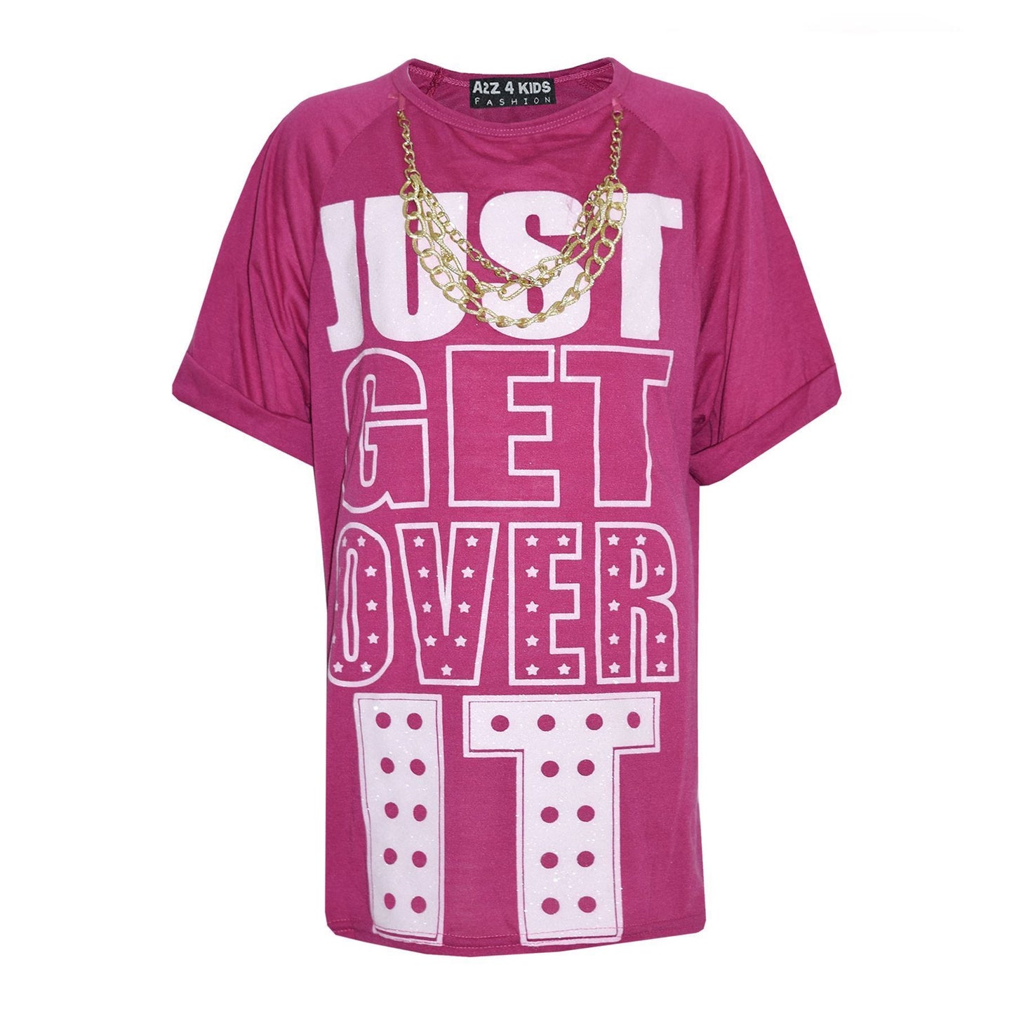 Girls Top Kids Designer's Just Get Over It T Shirt & Fashion Legging Set 7-13 Yr