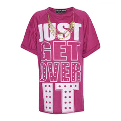Girls Top Kids Designer's Just Get Over It T Shirt & Fashion Legging Set 7-13 Yr