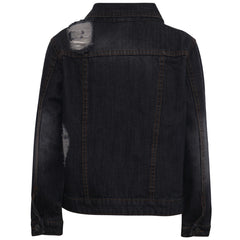 Kids Boys Denim Jacket Ripped Jeans Fashion Jackets Coat Age 3-13 Years