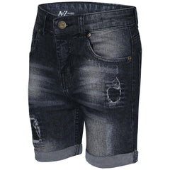 Kids Boys Ripped Black Denim Shorts Comfort Stretch Jeans Trouser Pants Age 5-13