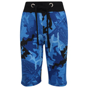 A2Z 4 Kids Unisex Camouflage Print Cotton Chino Blue Shorts Casual Shorts Knee Length Half Pant For Kids Girls & Boys Age 5 6 7 8 9 10 11 12 13 Years