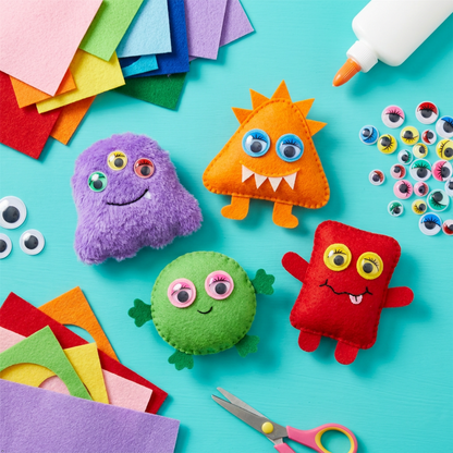 50PC Googly Wiggle Eyes Assorted Sizes Colours Craft DIY Art Kids School Pack