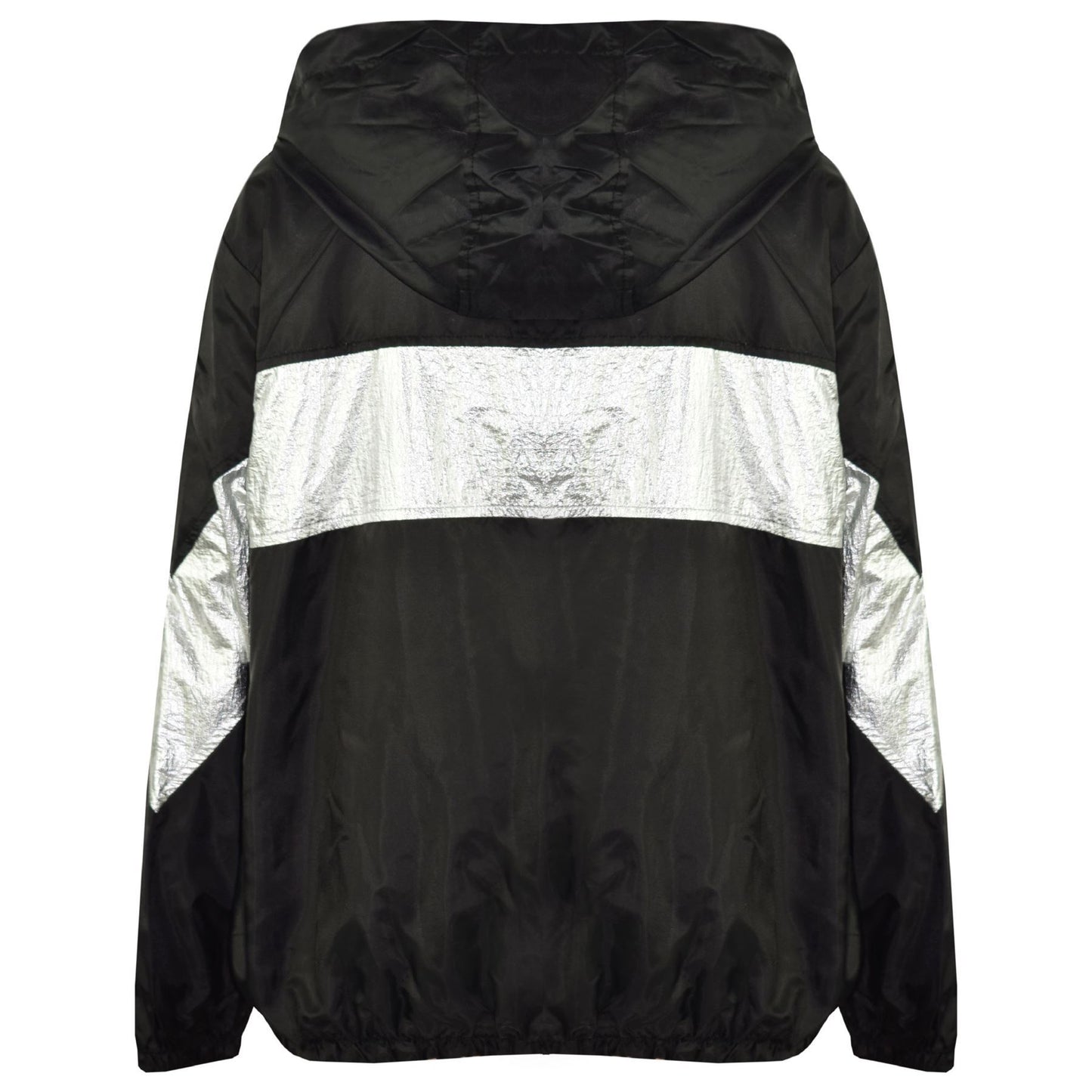 A2Z 4 Kids Girls Boys Windbreaker Jackets Metallic Panelled Hooded Raincoats