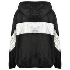 A2Z 4 Kids Girls Boys Windbreaker Jackets Metallic Panelled Hooded Raincoats
