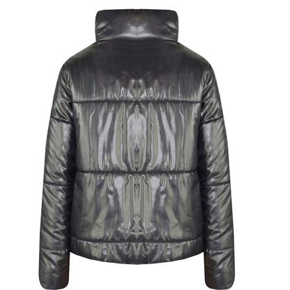 Girls Jacket Kids Wetlook Cropped Padded Quilted Puffer Bubble Jackets Coat 5-13