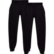 Kids Girls Boys Plain Jogging Bottoms Cuffed Joggers Sweatpants Trousers 2-14 Yr