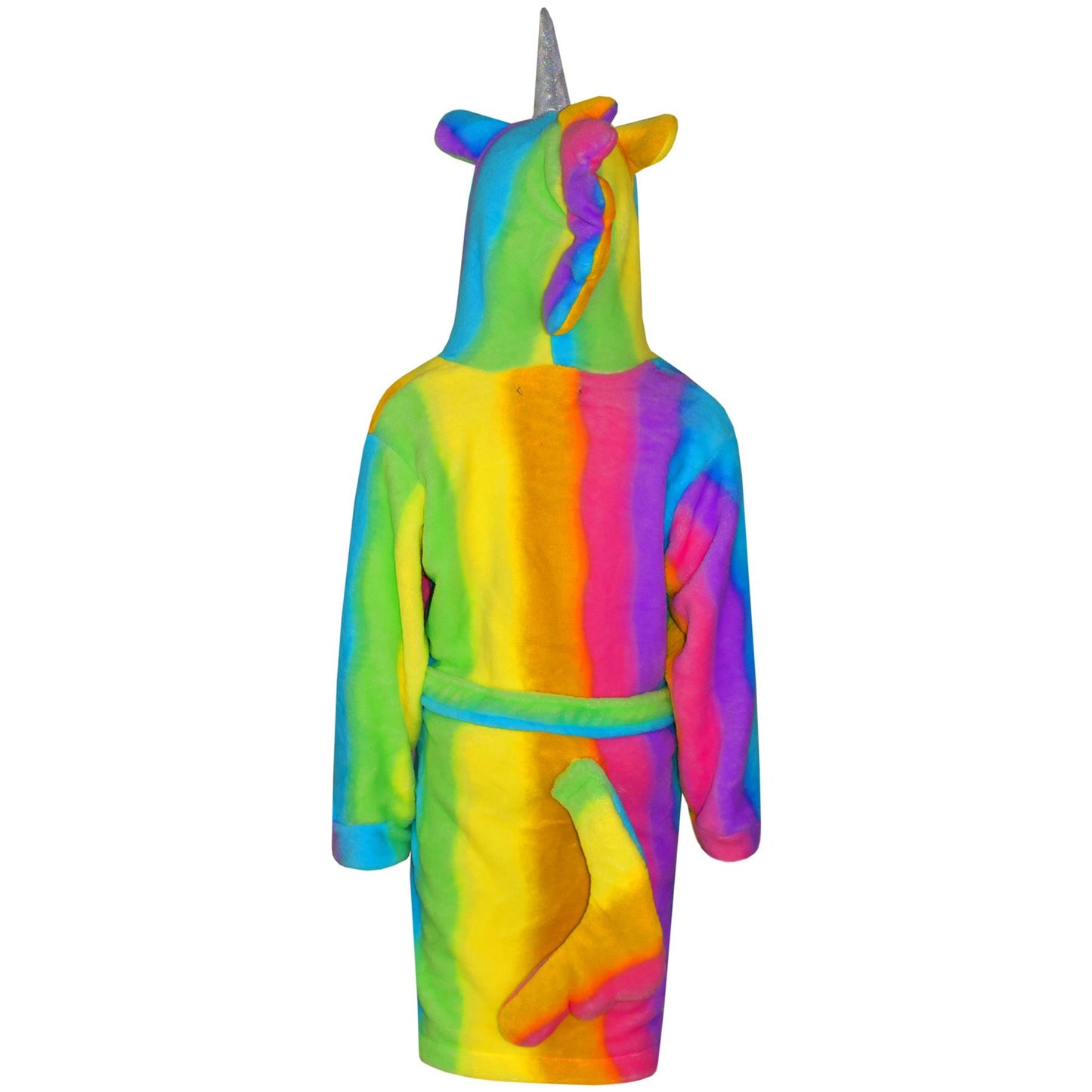 A2Z 4 Kids Super Soft 3D Animal Unicorn Rainbow Hooded Bathrobe Dressing Gown