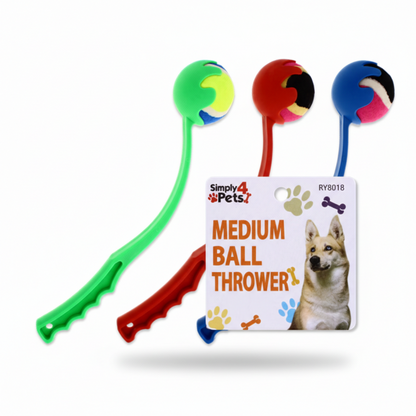 A2Z Medium Dog Ball Thrower With Tennis Ball Lightweight Fetch Launcher