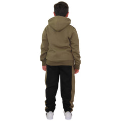 Kids Boys Girls Contrast Panel Tracksuit A2Z NY Deluxe Print Hoodie With Joggers