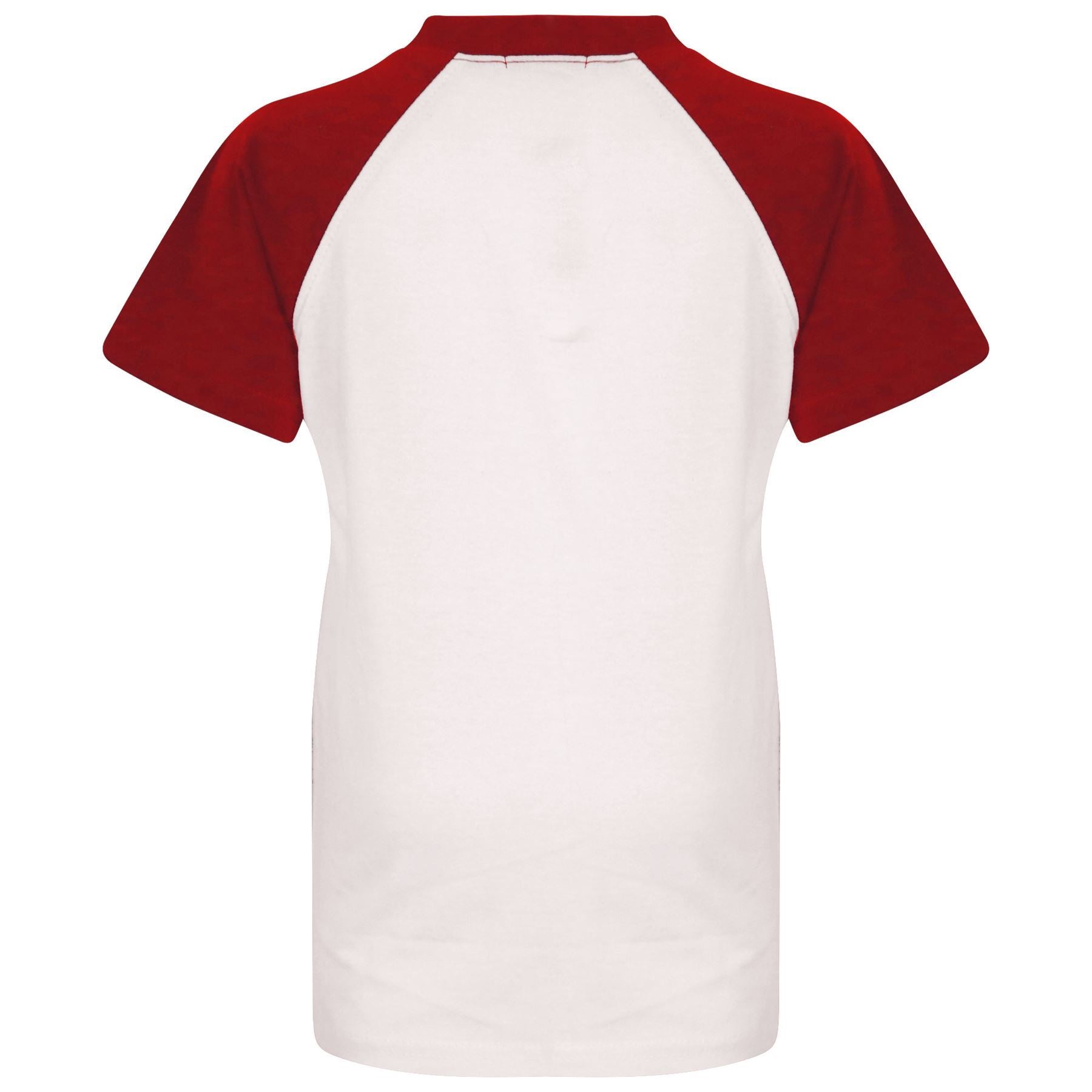 A2Z 4 Kids Raglan Style T Shirt Colour Contrast Top Short Sleeve Red Super Soft Comfy Loungewear Dress Up Gifts for Children Girls & Boys Age 5-13 Years - A2Z 4 Kids
