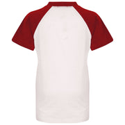 A2Z 4 Kids Raglan Style T Shirt Colour Contrast Top Short Sleeve Red Super Soft Comfy Loungewear Dress Up Gifts for Children Girls & Boys Age 5-13 Years - A2Z 4 Kids