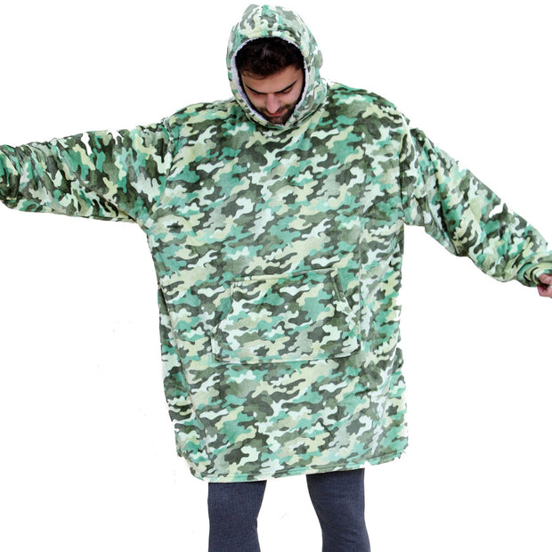 A2Z Unisex Mens Ladies Oversized Kangaroo Pocket Hooded Animal Wearable Blanket