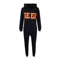 Kids Girls Boys GEEK Print A2Z Onesie One Piece Summer Jumpsuit PJ's 7-13 Years