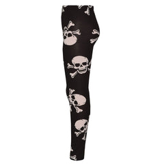 Kids Girls Boys Skull Print Crop Top Legging Skater Dress Halloween Costume 5-13