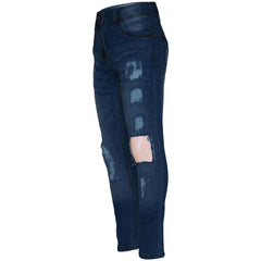 Kids Girls Stretchy Jeans Denim Ripped Faded Skinny Fashion Frayed Pant Jeggings
