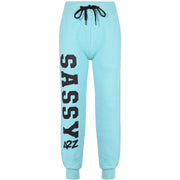 A2Z 4 Kids Girls Tracksuit Sassy Print Fleece Aqua Hooded Crop Top Bottom Jogging Suit Joggers Gift For Girls Age 5-6, 7-8, 9-10, 11-12 & 13 Years