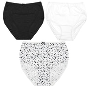 Ladies Classic Briefs Underwear Pack Of 3 Adjustable Waist Quick Dry Knickers