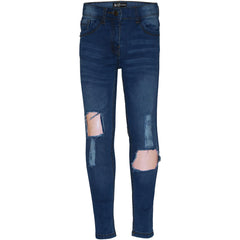 Kids Girls Skinny Ripped Jeans Denim Stretchy Fashion Pants Jeggings 5-13 Years