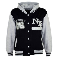A2Z 4 Kids Girls Boys Baseball NY ATHLETIC Hooded Trending Jacket Age 5-13 Years