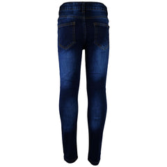 Kids Boys Stretchy Jeans Knee Ripped Denim Skinny Bikers Pants Slim Trouser 5-13