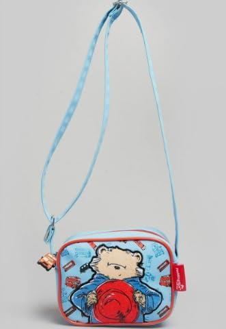 Kids Girls Boys Official Paddington Bear X-Body Bag Blue Crossbody Shoulder Bag