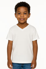 A2Z 4 Kids Basic T-Shirt Back to School Short Sleeve V Style Crew Neck Casual Fit Fashion 100% Cotton For Children Girls Boys Age 2-13 Years
