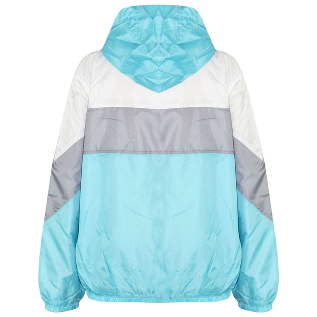 A2Z 4 Kids Windbreaker Aqua Waterproof Raincoat Jackets Contrast Panels Shower Resistant Lightweight Hooded Coat Girls Age 5-13 Years - A2Z 4 Kids