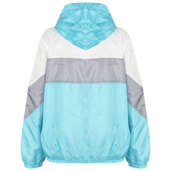 A2Z 4 Kids Windbreaker Aqua Waterproof Raincoat Jackets Contrast Panels Shower Resistant Lightweight Hooded Coat Girls Age 5-13 Years - A2Z 4 Kids