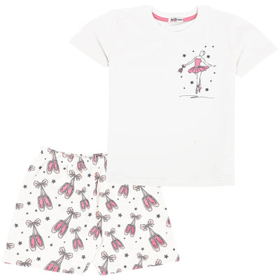 A2Z 4 Kids Girls Dancing Girl Print Children PJs 2 Piece Cotton Set Nightwear Sleepwear Top & Shorts Pyjamas Loungewear Dress Up Outfit Set Gifts for Girls Age 5-13 years - A2Z 4 Kids