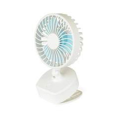 A2Z 4 Inch Portable Mini Fan USB Rechargeable 3 Speed Travel Prams Desk Clip Fan