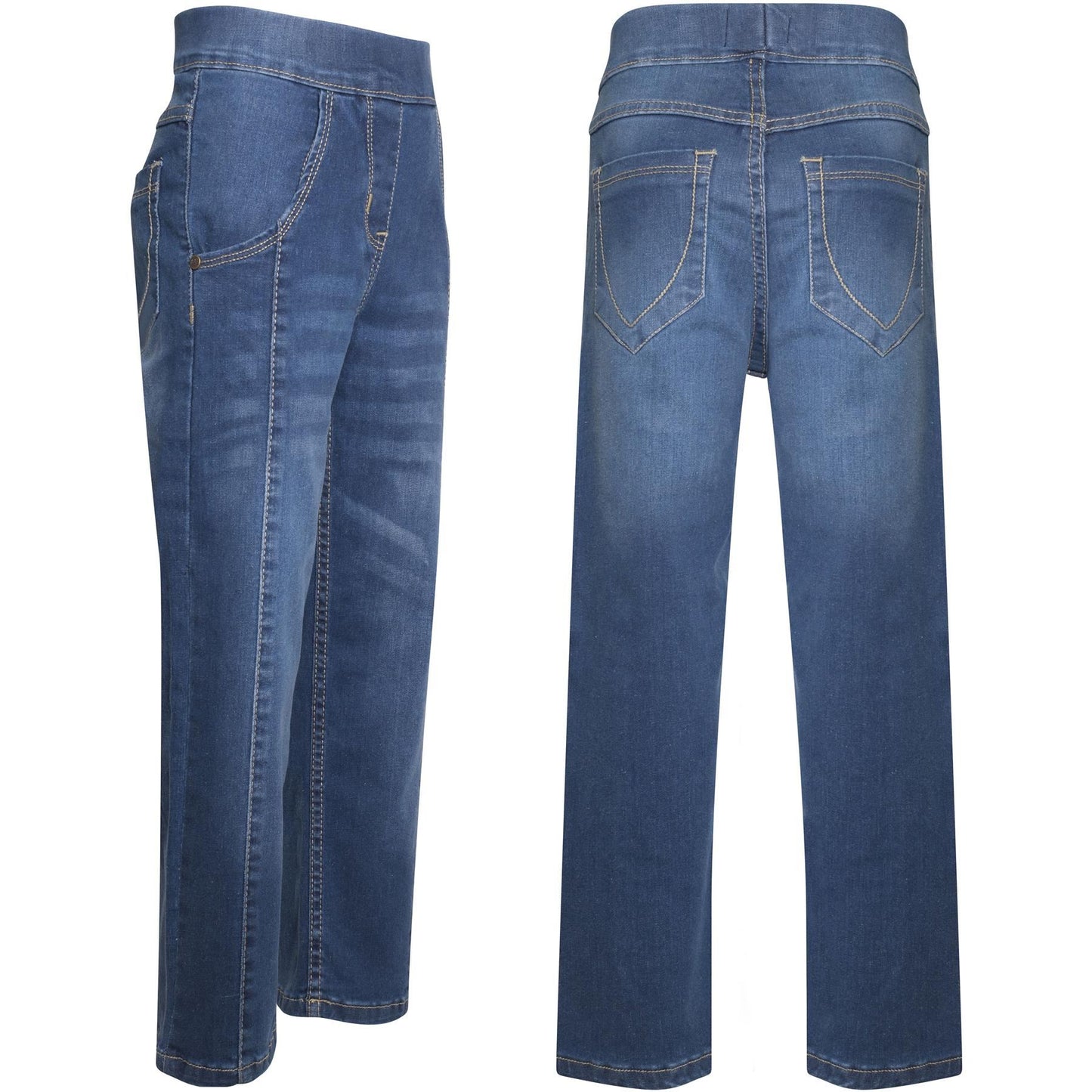 Kids Girls Relaxed Straight Fit Boot Cut Jeans For Teens Cotton Jeans 5-13 Years